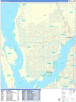 Cape Coral Wall Map Zip Code